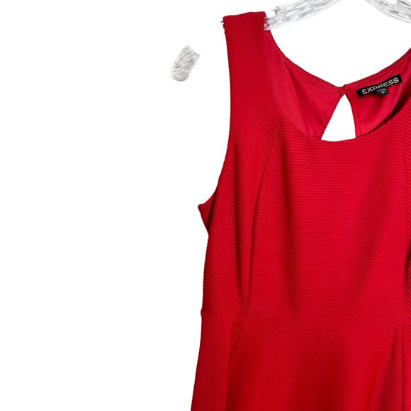 Express Sleeveless Scarlet Red Cutout Dress Women's Small - Picture 6 of 9